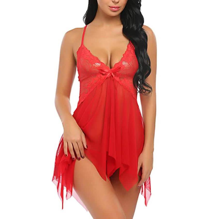 Women's Lace BabyDoll Lingerie Sleepwear
