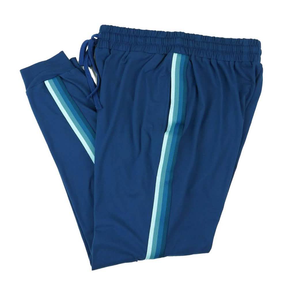 Women's Lightweight Elastic Sweat Pants Varsity Joggers with Drawstring Tie